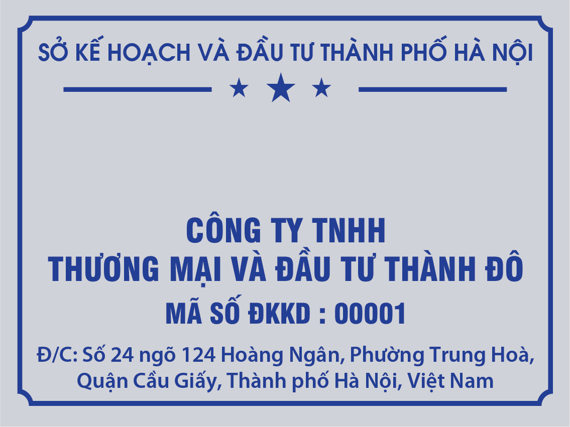 [BH-Mica-Mẫu 9] In bảng hiệu công ty, bảng hộ kinh doanh bền, đẹp